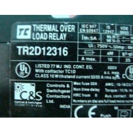 TC THERMAL OVER LOAD RELAY TR2D12316