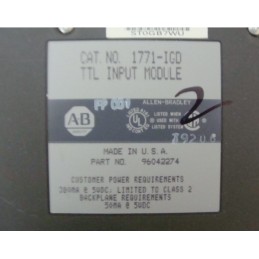 ALLEN BRADLEY INPUT MODULE 1771-IGD