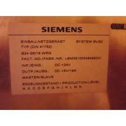 SIEMENS SYSTEM TESTED G24G5/18WRG 