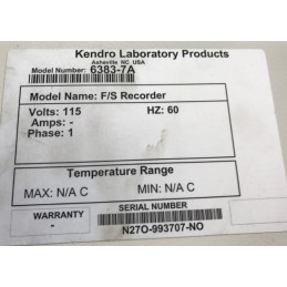 F/S RECORDER TEMPERATURE RANGE