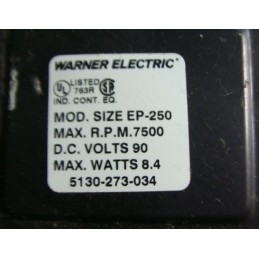 WARNER ELECTRIC EP-250 CLUTCH BRAKE 90VDC