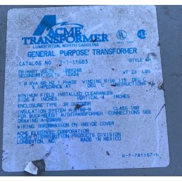 ACME TRANSFORMER T-1-11683