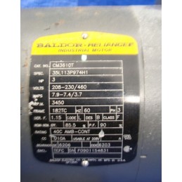 BALDOR MOTOR ELECTRIC 3HP CM36IOT