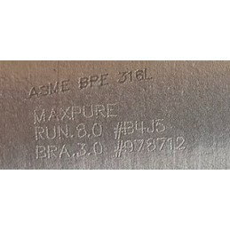 MAXPURE BUTTWELD  LATERAL Y 316 SS 8 X 3