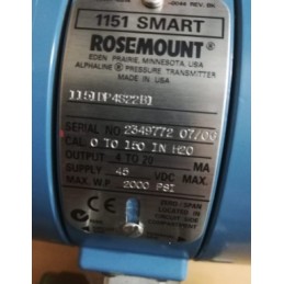 ROSEMOUNT PRESSURE TRANSMITTER 1151DP4S22B1 SMART