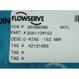 LOT OF 2 NEW FLOWSERVE 20A11CM152 O-RING