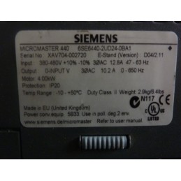 SIEMENS MICROMASTER 420 6SE6440-2UD22-0BA1   