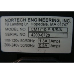 NORTECH ENGINEERING CM1710-P-R/S/A VIDEO MONITOR