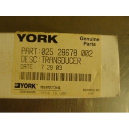 YORK TRANSDUCER 025 28678 002