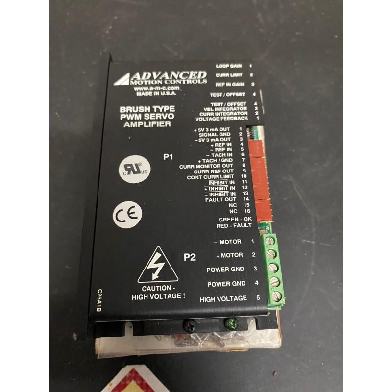 ADVANCED MOTION BRUSH PWM SERVO AMPLIFIER X05 12A8K 27528-0011