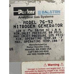 PARKER BALSTON NITROGEN GENERATOR 76-94