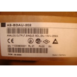 SCHNEIDER AUTOMATION INC AS-BDAU-202 OUTPUT MODULE ANALOG