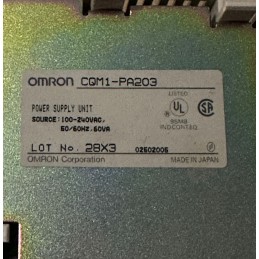 OMRON POWER SUPPLY MODULE CQM1-PA203