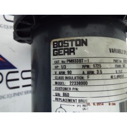 BOSTON GEAR VARIABLE SPEED DC MOTOR PM933BT-1