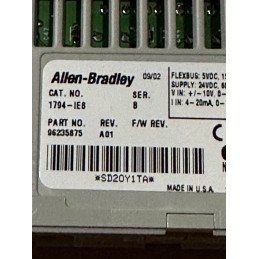 ALLEN BRADLEY FLEX I/O INPUT MODULE 1794-IE8