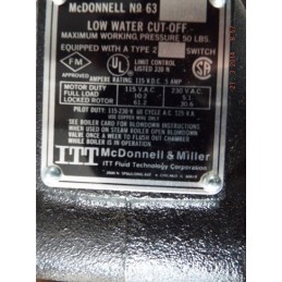 ITT MCDONNELL MOTOR 63 LOW WATTER CUT OFF