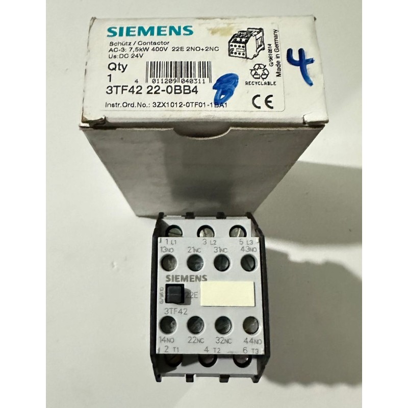 SIEMENS CONTACTOR 3TF42 22-0BB4