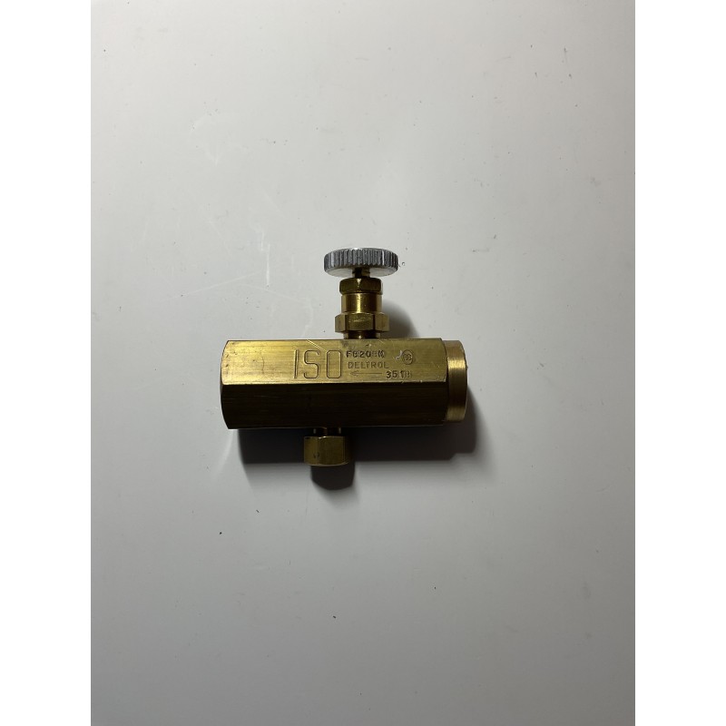 DELTROL FB20BK Inline Flow Control Valve – 1/4" BSPT, Brass