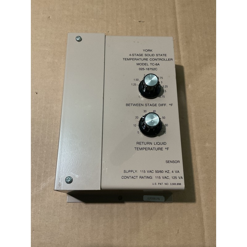 YORK TC-6A 4-Stage Solid-State Temperature Controller for HVAC Systems