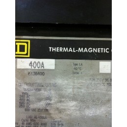 SQUARE D THERMAL MAGNETIC CIRCUIT LA36400 