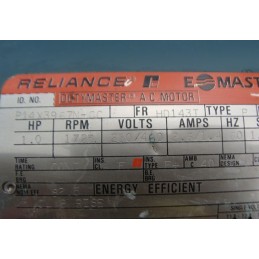 RELIANCE P14X3967N-GC DUTY MASTER 1 HP 3 PHASE AC MOTOR