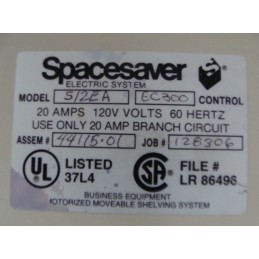 SPACESAVER MODEL 5/2 EC300 CONTROL