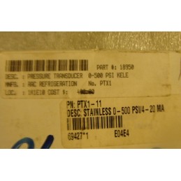 KELE & ASSOCIATES TRANSDUCER 0-500 PSI PTX1-11