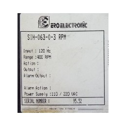 ERO ELECTRONIC RPM SIH-063-0-3