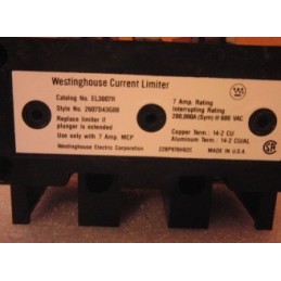 WESTINGHOUSE EL3007R CURRENT LIMITER ATTACHMENT 7AMP 3POLE