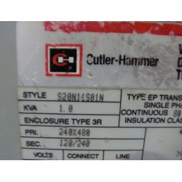 CUTLER HAMMER S20N14S01N TRANSFORMER