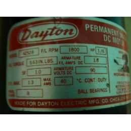 DAYTON MOTOR RPM 1800 4Z528