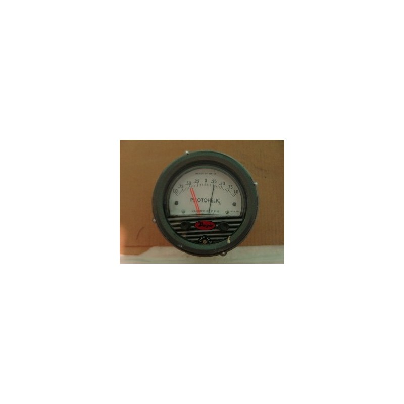 DWYER PHOTOHELIC PRESSURE SWITCH GAUGE INCHES OF WATER 25PSIG