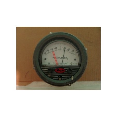 DWYER PHOTOHELIC PRESSURE SWITCH GAUGE INCHES OF WATER 25PSIG