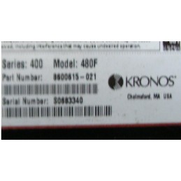 KRONOS 480F TIME CLOCK 12-24HOUR