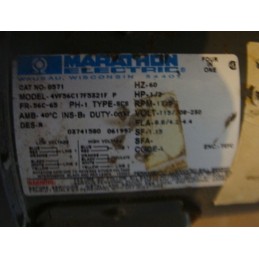 MARATHON ELECTRIC MOTOR 4VF56C17F5321F/ FR-56C-65