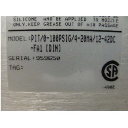 MOORE PIT/0-100 PSIG/4-20MA/12-42DC-FA1 959650