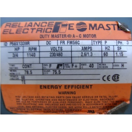 RELIANCE ELECTRIC DURY MASTER P56X1339K