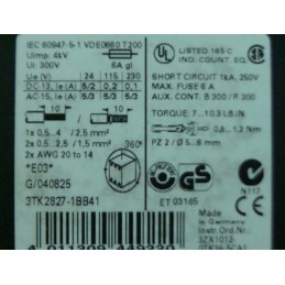 SIEMENS SAFETY RELAY MECHANICAL 3TK2-827-1BB41