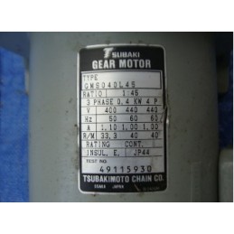 Tsubaki GMS040L45 GEAR MOTOR 