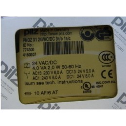 PILZ SAFETY RELAY PNOZ X1 24VAC/DC