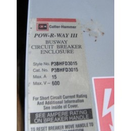 CUTLER HAMMER P3BHFD3015 CIRC BREAKER