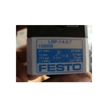 FESTO ELECTRIC LRP-1/4-0.7 PRESSURE REGULATOR W/GAUGE