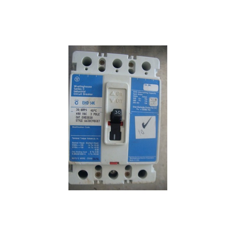 CUTLER-HAMMER EHD3030 CIRCUIT BREAKER 30A 3-POLE