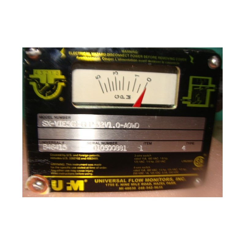 UFM UNIVERSAL FLOW MONITORS SX-VIE5GM-6PP-32VI.0-A0WD