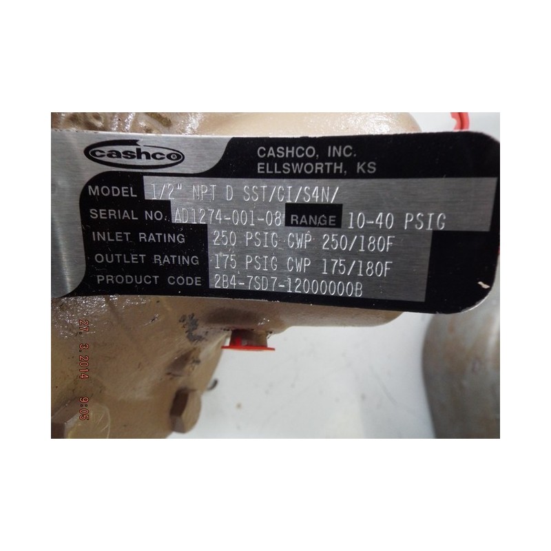 CASHCO 1/2¨ NPT D SST/GI/S4N AD1274-001-08