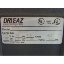 DRI-EAZ DRIZAIR LGR-2000 COMMERCIAL DEHUMIDIFIER