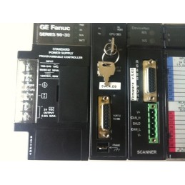 GE FANUC SERIES 90-30 CHASSIS W/ POWER SUPPLY AND 10 SLOT