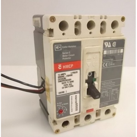 CUTLER HAMMER HMCP015E0C CIRCUIT BREAKER 15AMP 3POLE 600VAC