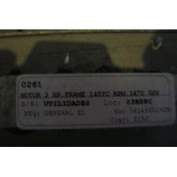 GENERAL ELECTRIC MOTOR 3 HP / 5K1455DL1828