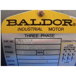 BALDOR M3538 MOTOR .5HP 1725RPM 3PH 60HZ 56 3416